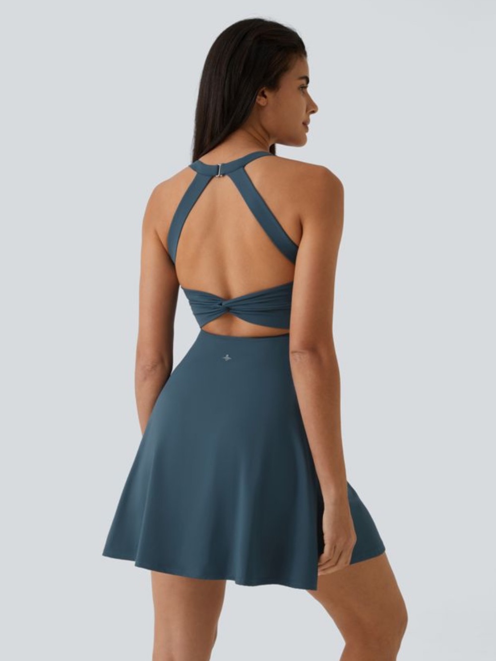 Women’s Scoop Neck Active Dress in Teal - Picture 4 of 16